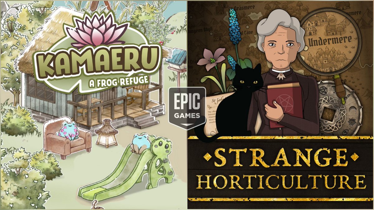Get🐸"Kamaeru: A Frog Refuge"🐸&amp;📒"Strange Horticulture"📒for #FREE at Epic Games | Store

1⃣Kamaeru: A Frog Refuge
👉store.epicgames.com/en-US/p/kamaer…
2⃣Strange Horticulture
👉store.epicgames.com/en-US/p/strang…
📆Free until 5 PM CET August 28th 2025⏰‼️
🎞️Steam Random Keys➡️g2a.com/n/randomkey471