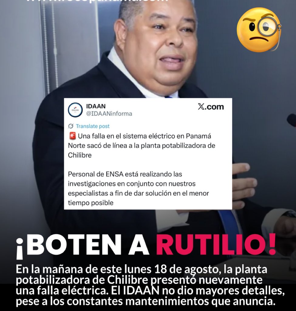 PREMIUM SOLUTION S.A (@psolution507) on Twitter photo Será que hay “Mano negra” para querer privatizar el IDAAN ? Será que hay “Mano negra” para querer privatizar el IDAAN ?