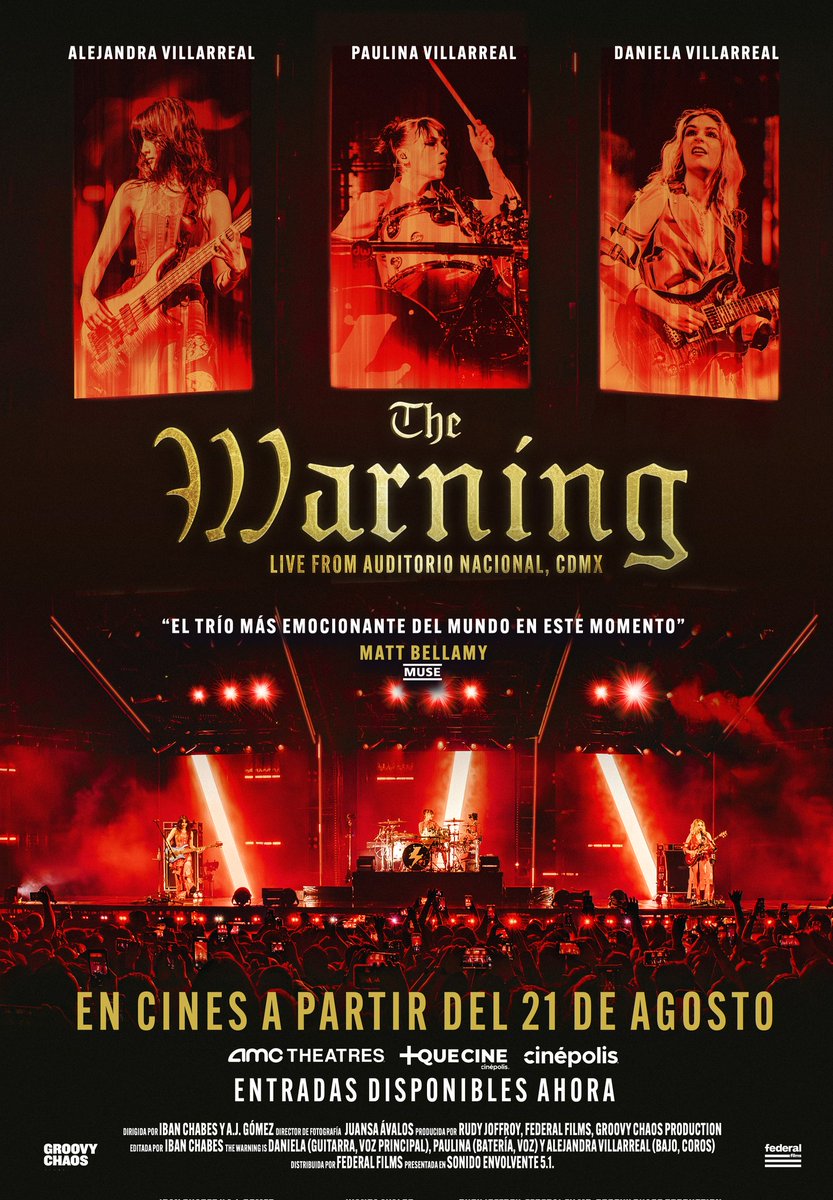 Spoiler Time (@itsspoilertime) on Twitter photo ¡Entradas para el cine! 🎁💝
🎟️ Tenemos 2 PASES DOBLES para ver #TheWarning: Live from Auditorio Nacional CDMX el 20 de agosto a las 6:30 PM en Cinépolis VIP Miyana
✅ Para participar: Repost y coméntanos tu canción favorita de The Warning | <a href="/MasQueCineLatam/">Más Que Cine Latam</a> ¡Entradas para el cine! 🎁💝
🎟️ Tenemos 2 PASES DOBLES para ver #TheWarning: Live from Auditorio Nacional CDMX el 20 de agosto a las 6:30 PM en Cinépolis VIP Miyana
✅ Para participar: Repost y coméntanos tu canción favorita de The Warning | <a href="/MasQueCineLatam/">Más Que Cine Latam</a>