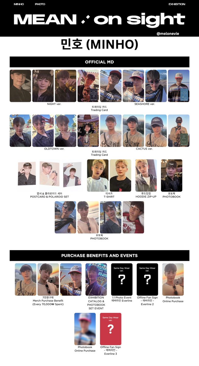 MINHO PHOTO EXHIBITION [MEAN : on sight] Photocard Template 민호