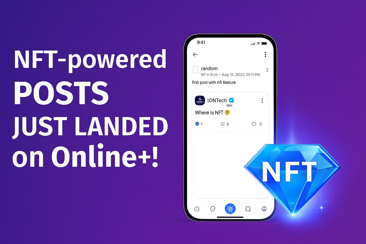 IONTechION's tweet image. 🚀 NFT post feature just unlocked in core testing! 🔥

We can’t see it in our beta screens yet, but it’s coming soon for everyone.
Online⁺ isn’t just about sharing — it’s the beginning of the ownership era. 🚀✨

@ice_blockchain @ice_z3us @robertpreoteasa #OnlinePlus #IONTech…