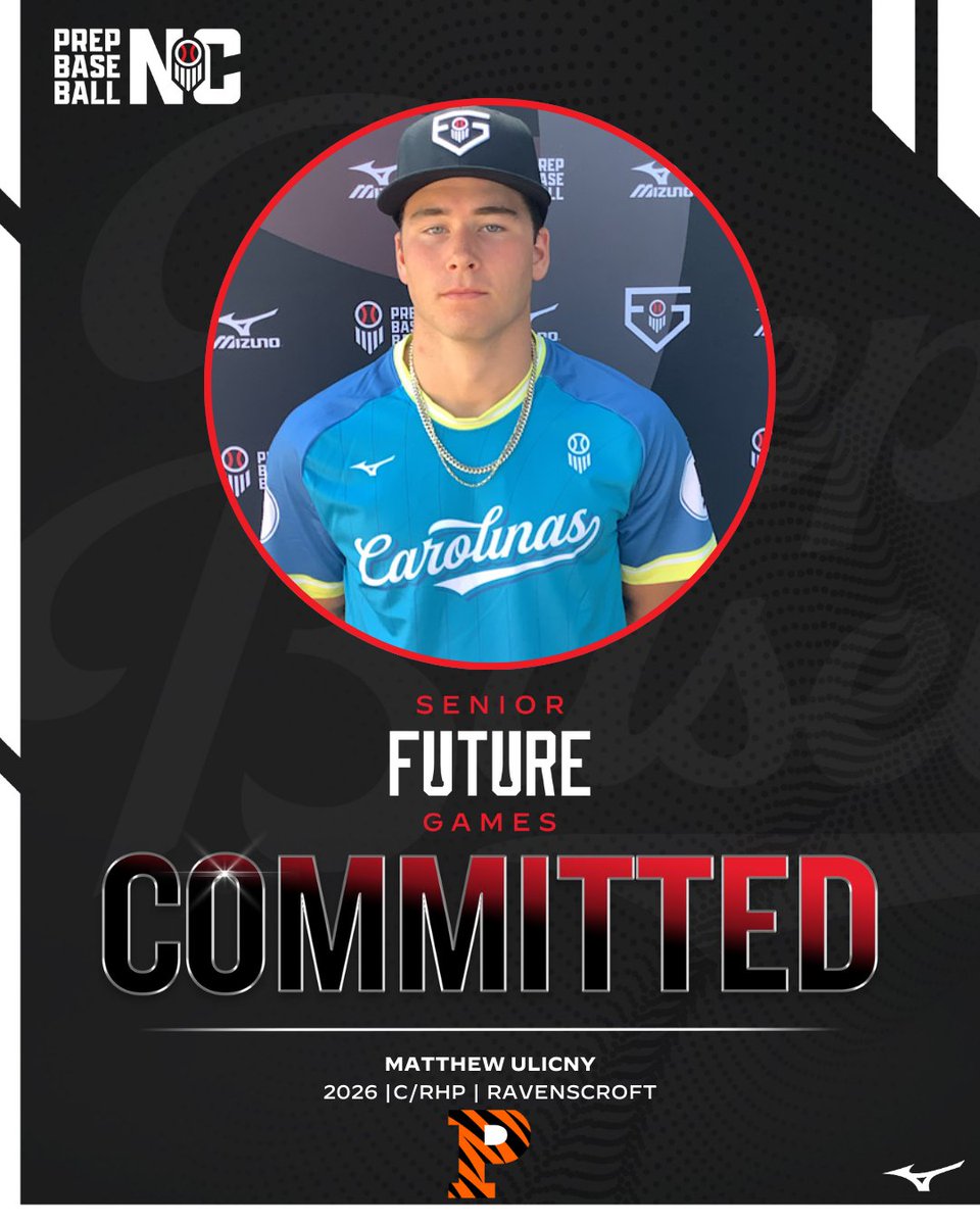 🚨COMMITMENT TRACKER🚨
Matthew Ulicny ➡️  Princeton

2026 C/RHP, Matthew Ulicny (Ravenscroft) has committed to Princeton.  Ulicny earned an invite to the 2025 Prep Baseball Sr. Future Games at the Team Carolina Summer ID: East in July.  At the #PBSFG25, Ulicny showcased excellent