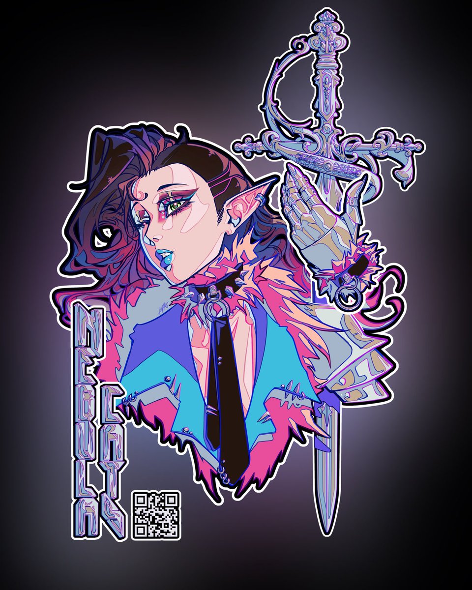 Commission of a T-shirt design for the brand @/mesmeric_fashion_ by @/nebulacats22 (on Instagram)