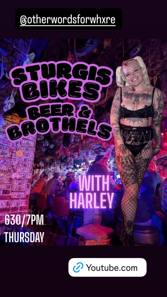 Podcast with @otherwordsforwhore 
⛓️🏍️❣️ youtube.com/live/KcEJlD4z3…