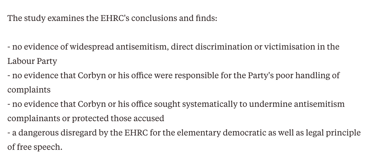 Geoffrey Bindman QC (as he was then) and his summary of the EHRC report:
