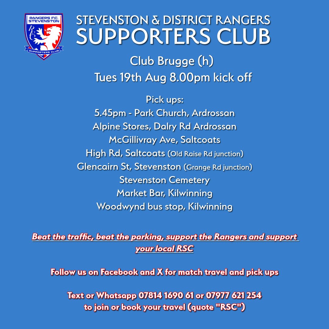 stevenston_RSC's tweet photo. Still some seats left, new members welcome. https://t.co/kQT7NOWI8c