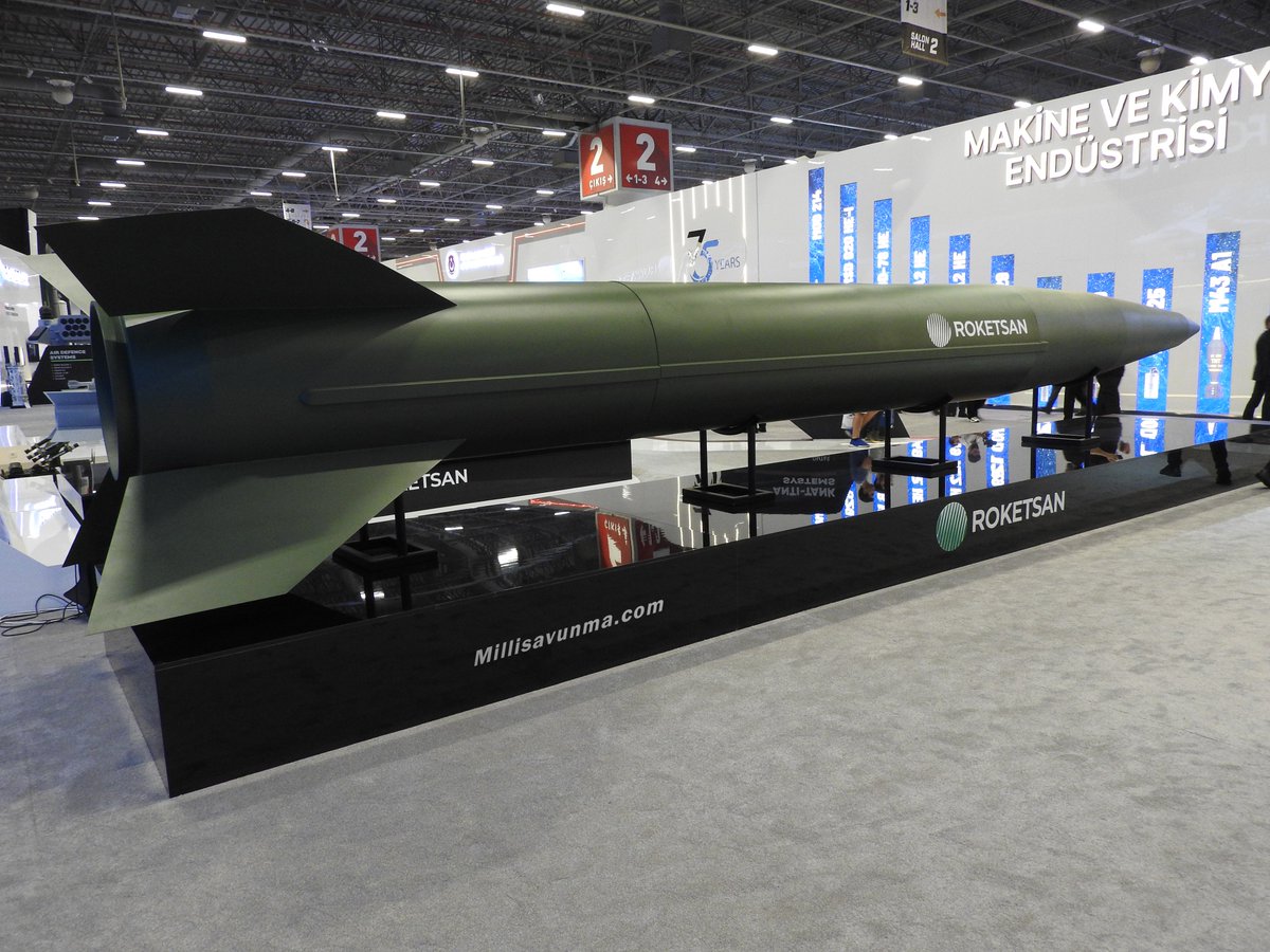 #ROKETSAN tarafından geliştirilen Türkiye’nin ilk hipersonik balistik füzesi #TAYFUN Blok 4 🇹🇷

Uzunluk: 10 metre,
Çap: 938 mm çap.
Ağırlık: 7.200 kg 
Hız: Mach 5+ (Hipersonik)
Devamı:
millisavunma.com/tayfun-blok-4-…
#Millisavunma #SavunmaSanayii
