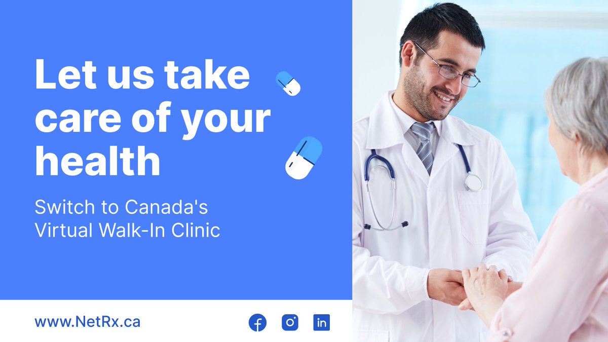 NetRx_Canada's tweet photo. Skip the wait. See a doctor online.
With NetRx, healthcare is just a click away https://t.co/9kqtDQVXyH