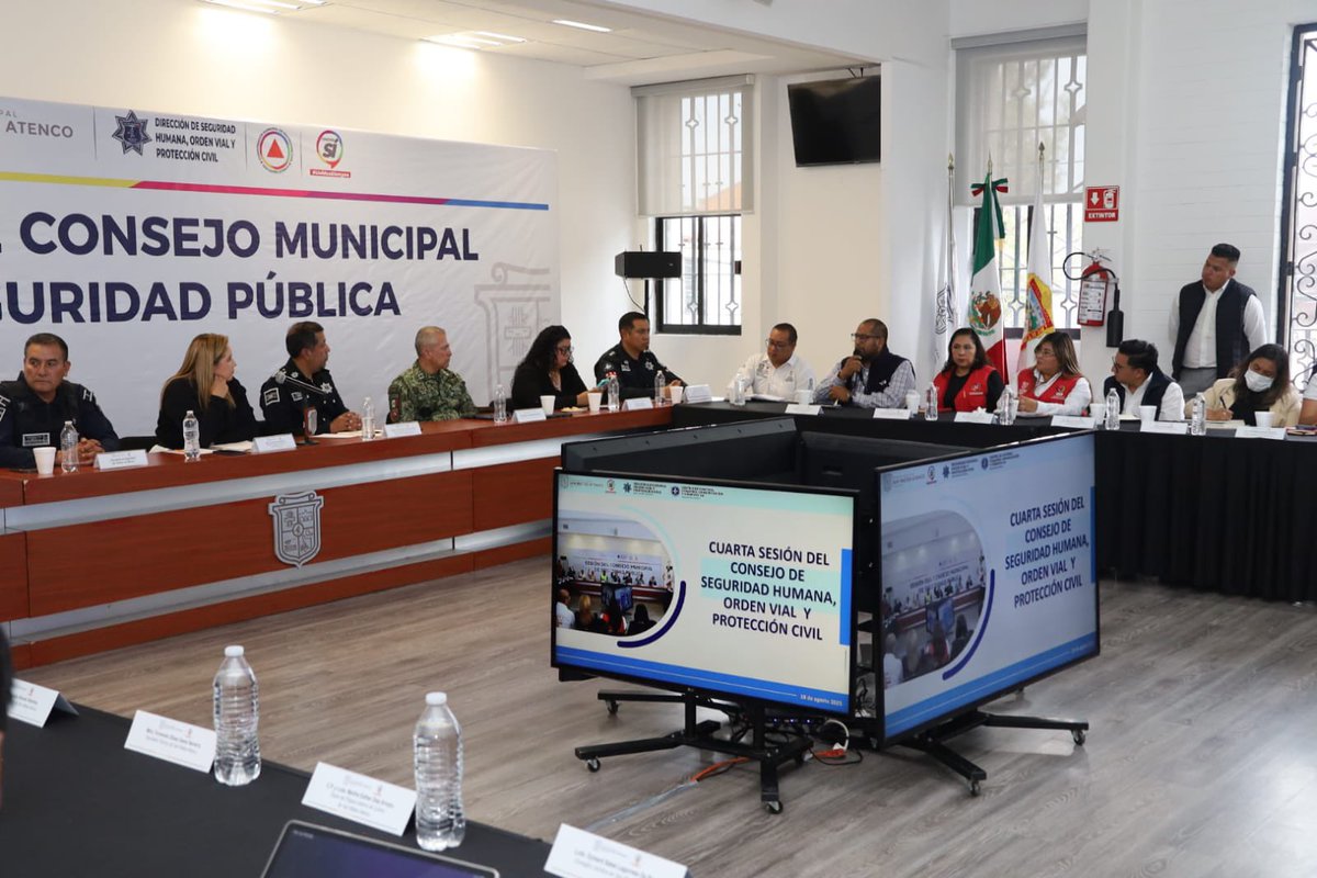 Esta tarde llevamos a cabo la 4ª Sesión Ordinaria del Consejo Municipal de Seguridad Pública de #SanMateoAtenco donde revisamos los resultados alcanzados en esta materia gracias al trabajo coordinado entre los tres niveles de gobierno. 

Agradezco a la <a href="/SS_Edomex/">Secretaría de Seguridad del Estado de México</a>, al <a href="/C5Edomex/">C5 Estado de México</a>, a