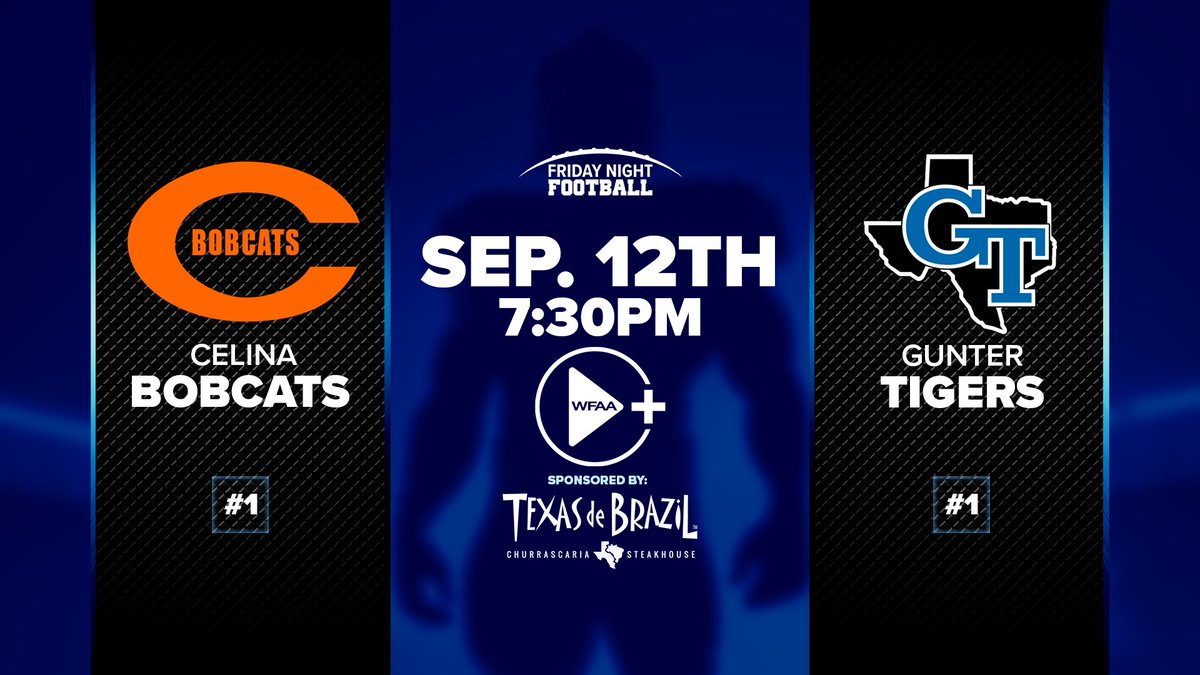 <a href="/SOCGoldenBearFB/">SOC Football</a> <a href="/Duncanville_FB/">Duncanville High School Football 🏈</a> <a href="/dallasathletics/">Dallas ISD Athletics</a> <a href="/DallasISDMedia/">Dallas ISD Media</a> <a href="/Duncanville_HS/">Duncanville High School</a> <a href="/DuncanvilleISD/">Duncanville ISD</a> <a href="/KordaeM/">Kordaé Houston 🤺.</a> <a href="/JamarionP1/">Jamarion Phillips</a> <a href="/Marcellgipson_2/">Marcell Gipson Jr/Gip</a> <a href="/d1_kail/">Mikail "T2" Trotter</a> <a href="/morton_levon/">Levon Morton</a> <a href="/zachturner2026/">Zachery Turner</a> <a href="/KJ4ord/">Kevin “KJ” Ford Jr 🛸</a> <a href="/Ace2smooth_/">Ace “Boogie” Theus</a> <a href="/LandoB26/">Landon Barnes</a> <a href="/d1trent_/">Trenton Yancey 🏆</a> WEEK 3 on 𝑭𝑹𝑰𝑫𝑨𝒀 𝑵𝑰𝑮𝑯𝑻 𝑭𝑶𝑶𝑻𝑩𝑨𝑳𝑳

A matchup of defending state champions and #1 ranked teams, as <a href="/RecruitCelinaFB/">Celina Bobcat Football Recruiting</a> faces <a href="/gunter_football/">Gunter Tiger Football (5xStateChamps)</a> 

Watch live for free on WFAA+
Friday, September 12th at 7:30

<a href="/CelinaISD/">Celina ISD</a> <a href="/GunterHSTigers/">Gunter High School Tigers #TPW</a> #TXHSFB #Celina #Gunter #FNF