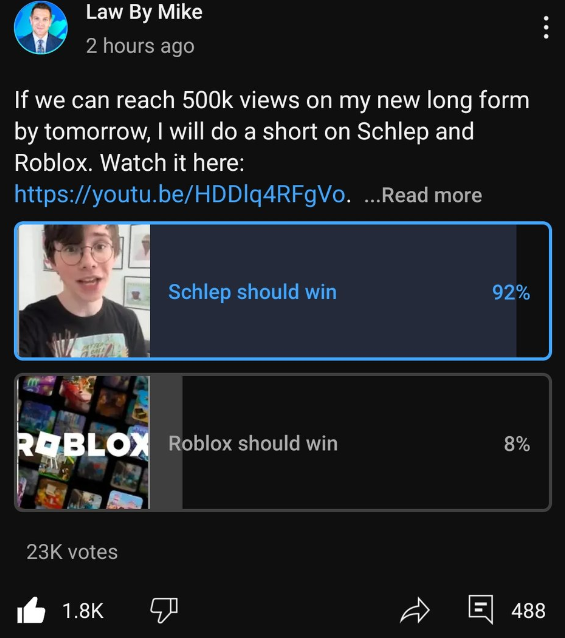 RealSchlep's tweet image. yall really got law by mike in this no wayyyy