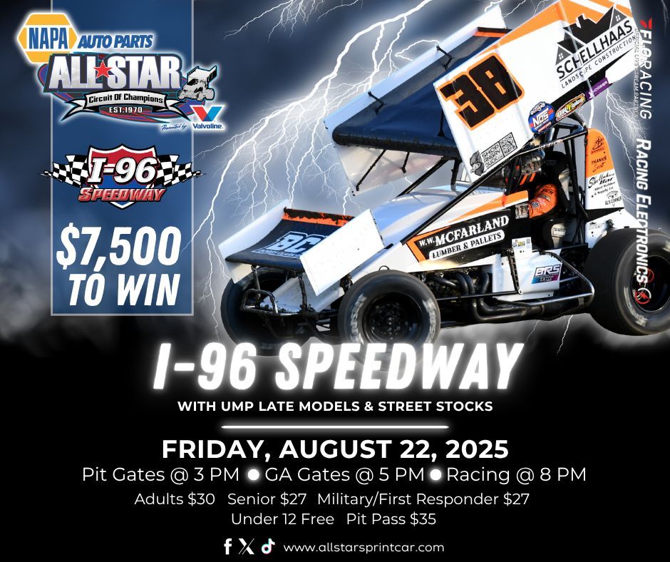 Friday! Friday! Friday! We make our last trip of the 2025 season to the state of Michigan! Catch us at <a href="/i96speedway/">I-96 Speedway</a> and see who takes home $7,500!