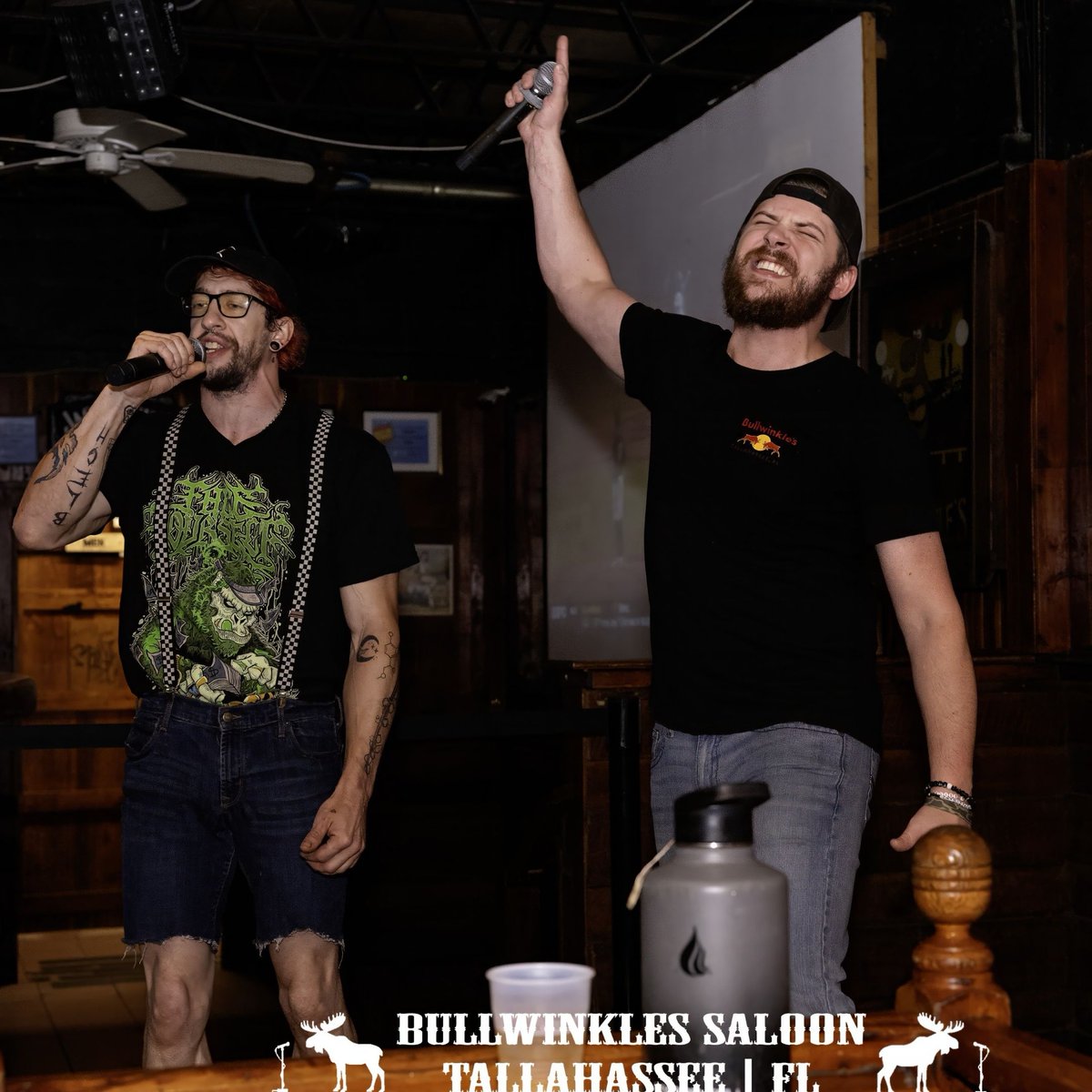 Bulls_Tally's tweet photo. Monday is for singing! Bulls is open tonight (&amp; every Monday) at 8pm with No Cover &amp; Karaoke! 🎤 Come sing it loud &amp; get $$ off your drinks for each song! 🍹🎶 Moose members always drink free! 🙌
⁠
Follow us for the latest updates and specials!!⁠
⁠
Always 21+⁠
#staythirsty⁠ https://t.co/joHrsEH0I1