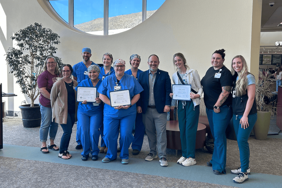 Nevada State Treasurer's Office (@nvtreasurer) on Twitter photo Over the past two months, Treasurer Zach Conine honored Nevada HEAL recipients in Reno and Las Vegas. These healthcare professionals are committed to serving underserved communities and will receive $15K–$120K in loan repayment.
Courtesy of <a href="/UMCSN/">UMC Hospital</a>, Renown, and <a href="/CarsonTahoe/">Carson Tahoe</a>. Over the past two months, Treasurer Zach Conine honored Nevada HEAL recipients in Reno and Las Vegas. These healthcare professionals are committed to serving underserved communities and will receive $15K–$120K in loan repayment.
Courtesy of <a href="/UMCSN/">UMC Hospital</a>, Renown, and <a href="/CarsonTahoe/">Carson Tahoe</a>.