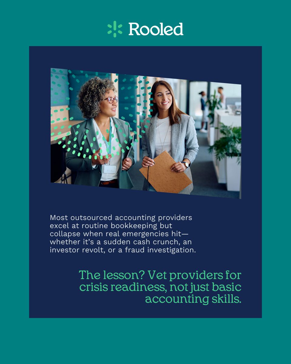 80% of accounting firms can’t handle startup emergencies. Don’t wait for a crisis to find out yours isn’t ready. Learn how to vet a partner for cash crunches, fraud, &amp; investor revolts—before it’s too late.

LINK: ow.ly/clQ850WHRMZ
#Startup #AI