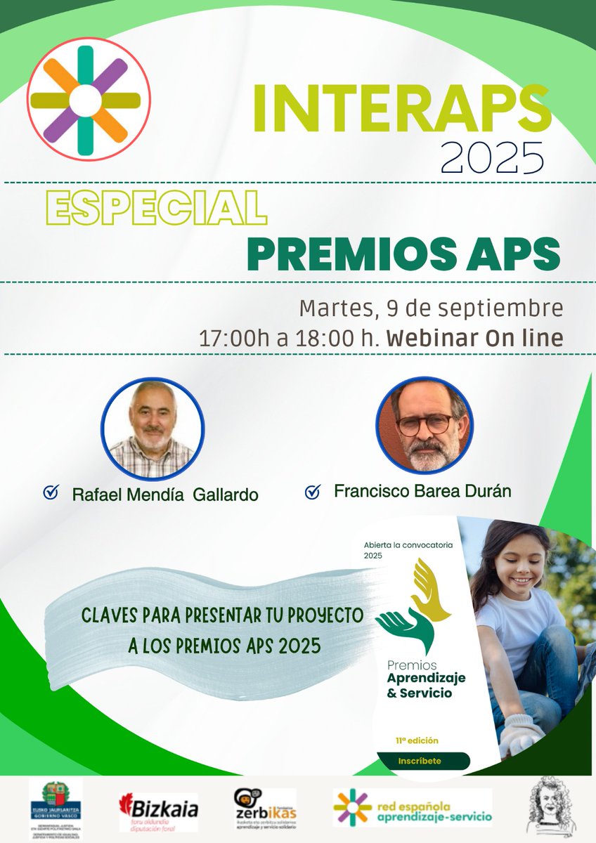 Si estás preparando los proyectos para presentarlos a la convocatoria de Premios ApS 2025, no te puedes perder este WEBINAR. Te esperamos el próximo 9 de septiembre. Apúntate aquí forms.gle/XJ7BjiQNTA9cAt…