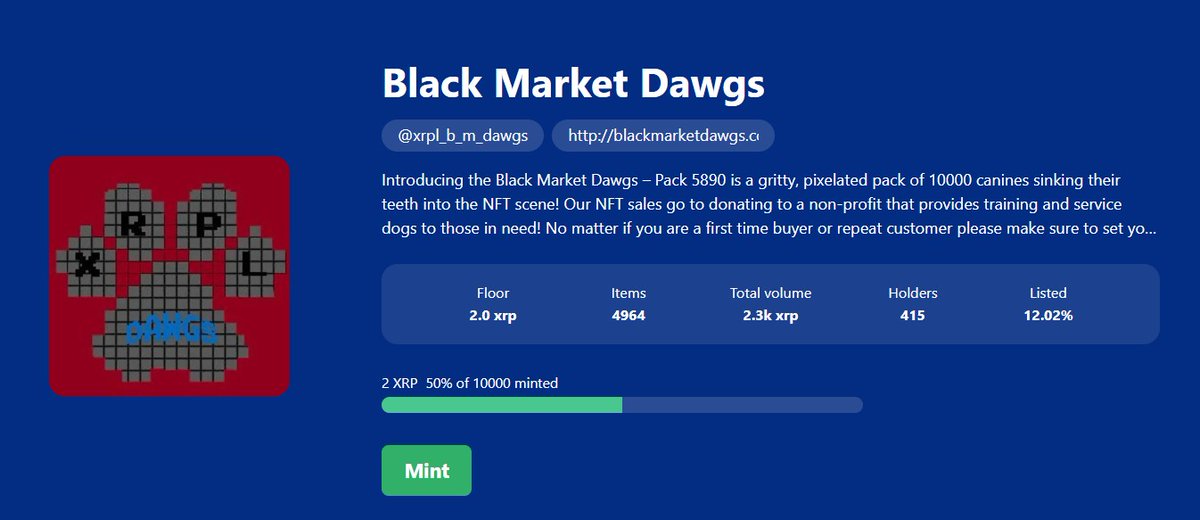 5000 Mints is our END of Month Goal! Help us get there! Set your trustline and get daily rewards airdropped right to your wallet!