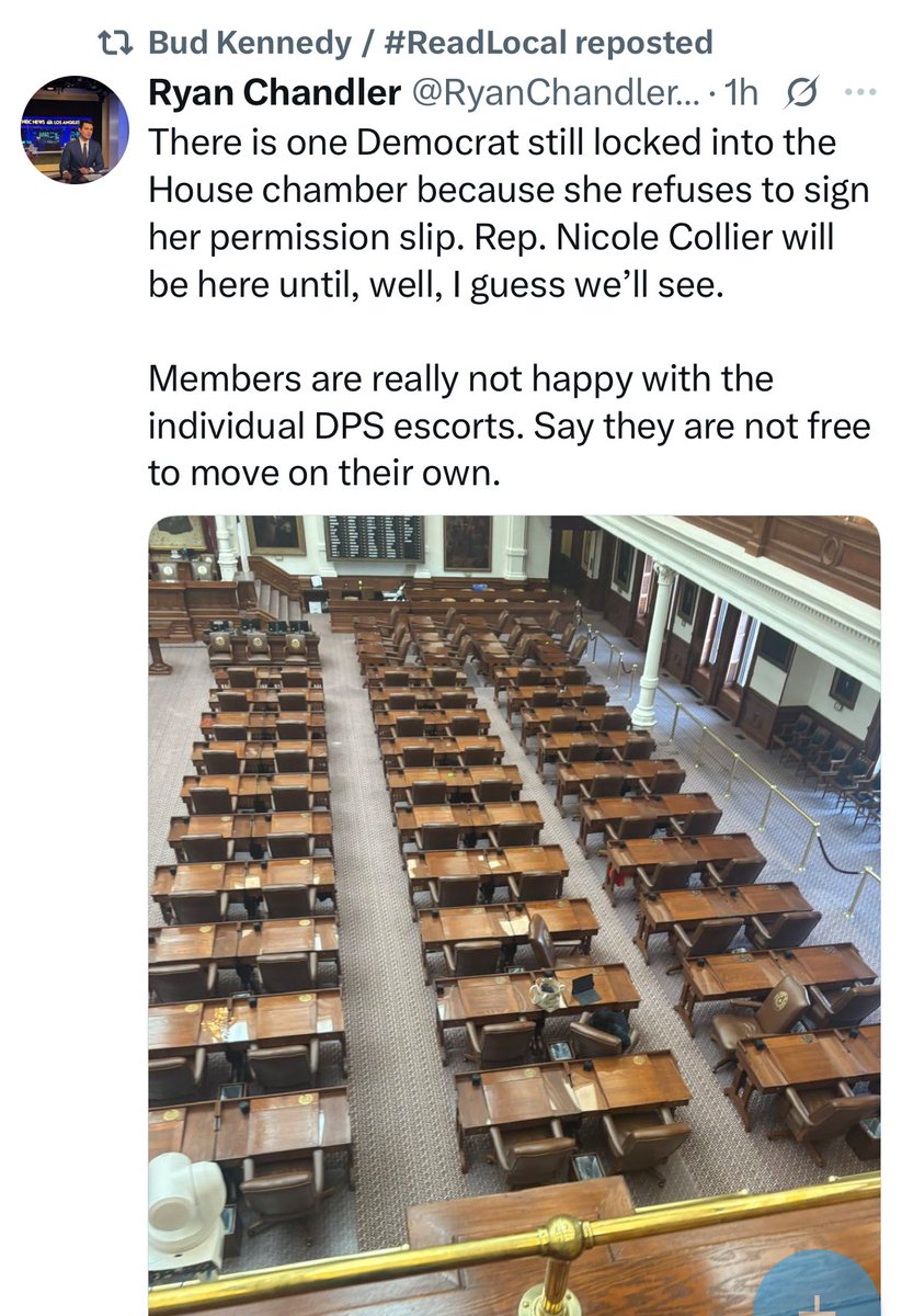 Standing with Rep. Nicole Collier; she doesn’t need permission to fight for what her constituents elected her to do.