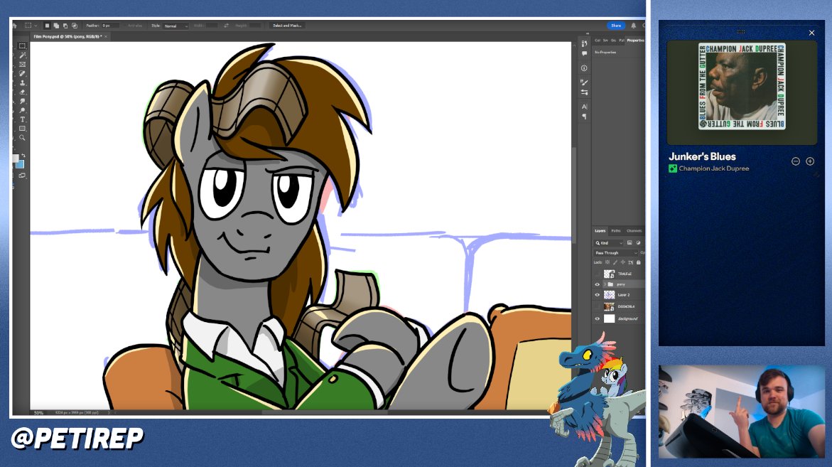 STREAMING NOW: Art Commission Work Stream: twitch.tv/petirep