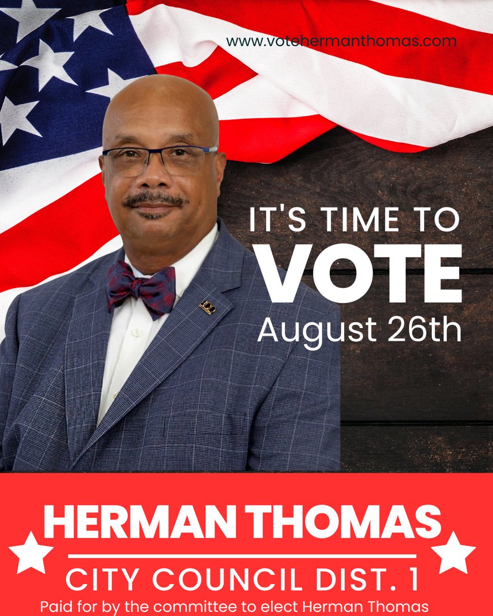 Vote Herman Thomas District 1 tweet media