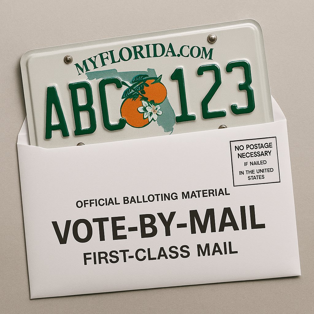 Melissa (@proudmimi12) on Twitter photo <a href="/BlueATLGeorgia/">Blue Georgia</a> They don't ask for your license plate when you vote.
Donald Trump votes by mail.
The person who opens his mail-in ballot to find a Florida license plate might be really confused. <a href="/BlueATLGeorgia/">Blue Georgia</a> They don't ask for your license plate when you vote.
Donald Trump votes by mail.
The person who opens his mail-in ballot to find a Florida license plate might be really confused.