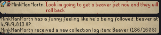 CaleoGaming's tweet photo. @OldSchoolRS @OldSchoolRS If you do a server roll back please at least let me keep my pet, I called it 5 minutes before it actually dropped 🥲😂 https://t.co/wP79qz2KVv