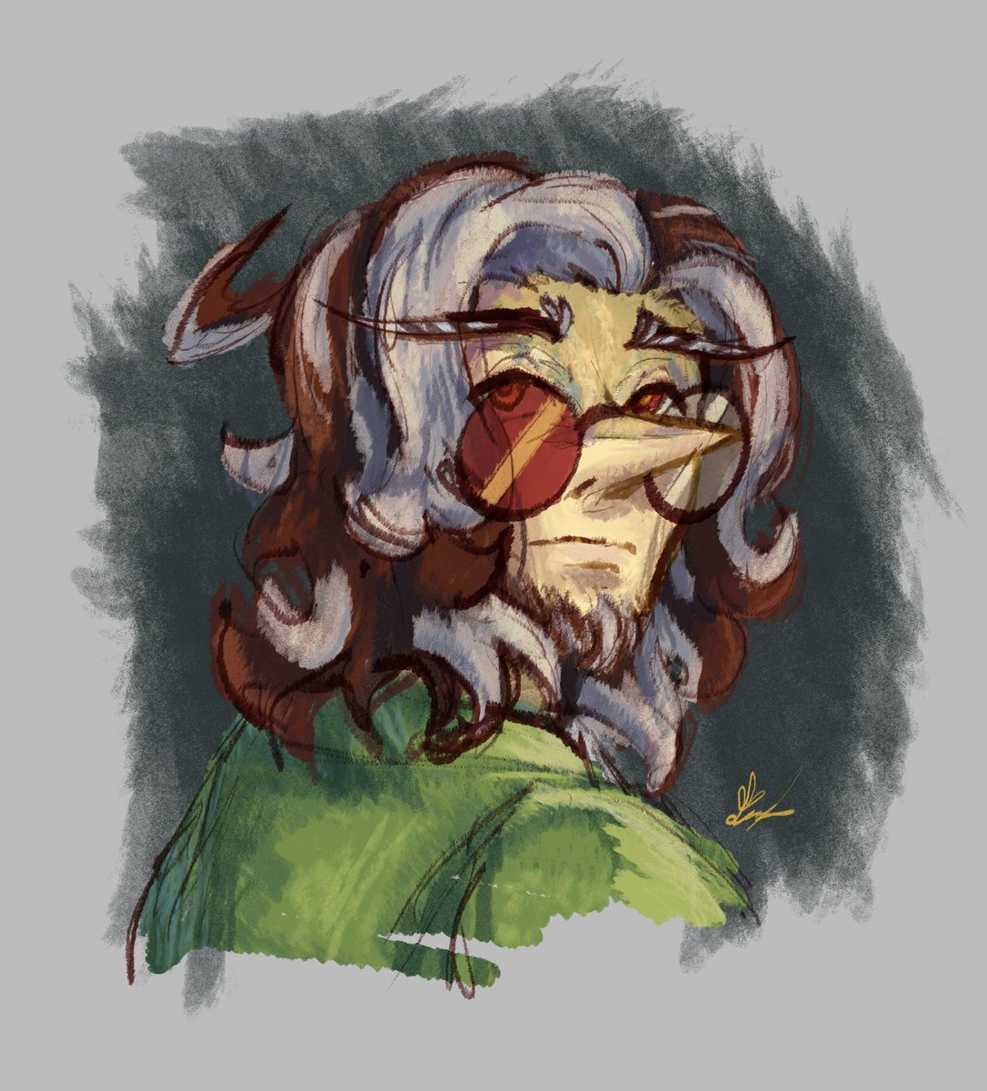 artgbitzy's tweet image. Drew the Addison who's life goes only downhill #encaustic #encausticau