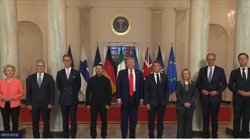 NATO Genel Sekreteri ve Avrupalı liderler, ABD Başkanı Donald Trump ve Ukrayna Devlet Başkanı Zelenskiy ile düzenlenecek ortak toplantıdan önce  açıklamalarda bulundu.

NATO Genel Sekreteri Rutte: (ABD Başkanı Trump'a) Güvenlik garantilerine katılmaya hazır olduğunuzu söylediniz.