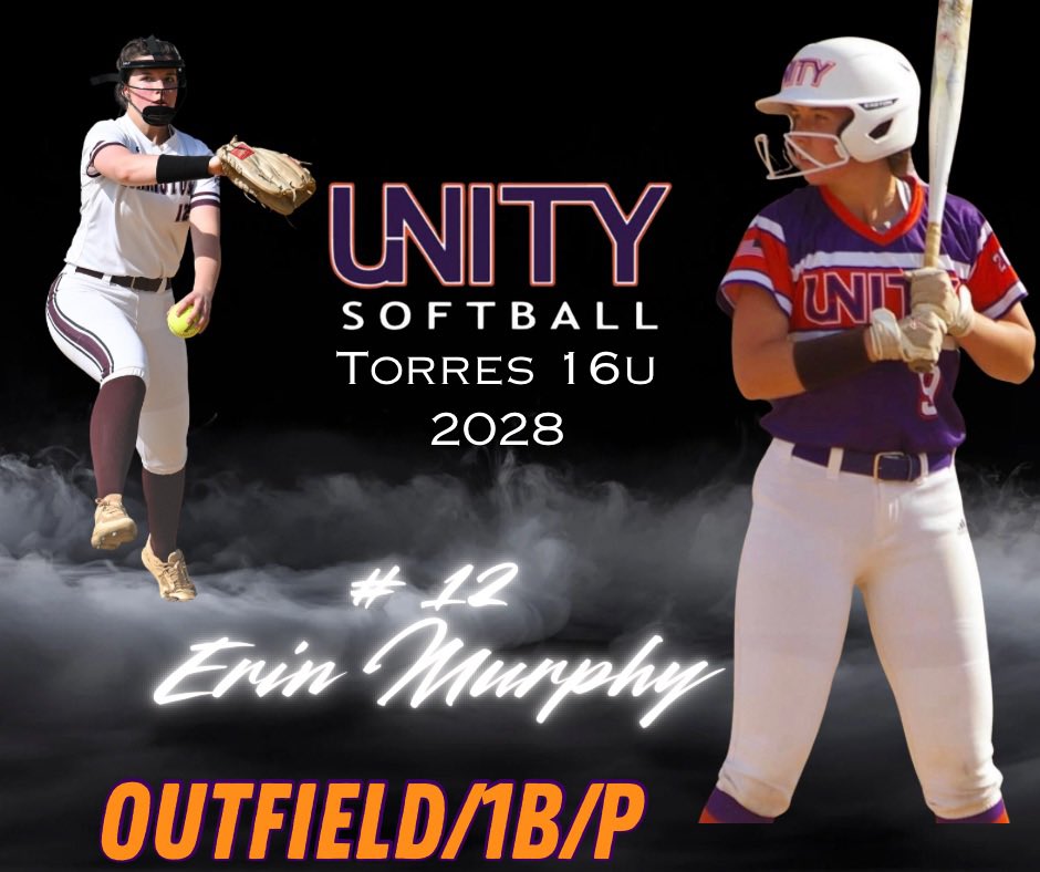 NJ Unity 14U Torres/D’Amico (@unity14utorres) on Twitter photo Another Unity player from another team. A rare player with speed, power and unbelievable athleticism. We are excited to have Erin and her family. Welcome <a href="/erinmurphy_2028/">Erin Murphy</a> &Family. <a href="/UnityNewJersey/">New Jersey Unity</a> <a href="/UnityCoachJosh/">Josh Johnson</a> <a href="/LineDsoftball/">Line Drive Media</a> <a href="/ExtraInningSB/">EXTRA INNING SOFTBALL</a> <a href="/NEFLfastpitch/">Northeast Fastpitch League | NEFL</a> Another Unity player from another team. A rare player with speed, power and unbelievable athleticism. We are excited to have Erin and her family. Welcome <a href="/erinmurphy_2028/">Erin Murphy</a> &Family. <a href="/UnityNewJersey/">New Jersey Unity</a> <a href="/UnityCoachJosh/">Josh Johnson</a> <a href="/LineDsoftball/">Line Drive Media</a> <a href="/ExtraInningSB/">EXTRA INNING SOFTBALL</a> <a href="/NEFLfastpitch/">Northeast Fastpitch League | NEFL</a>