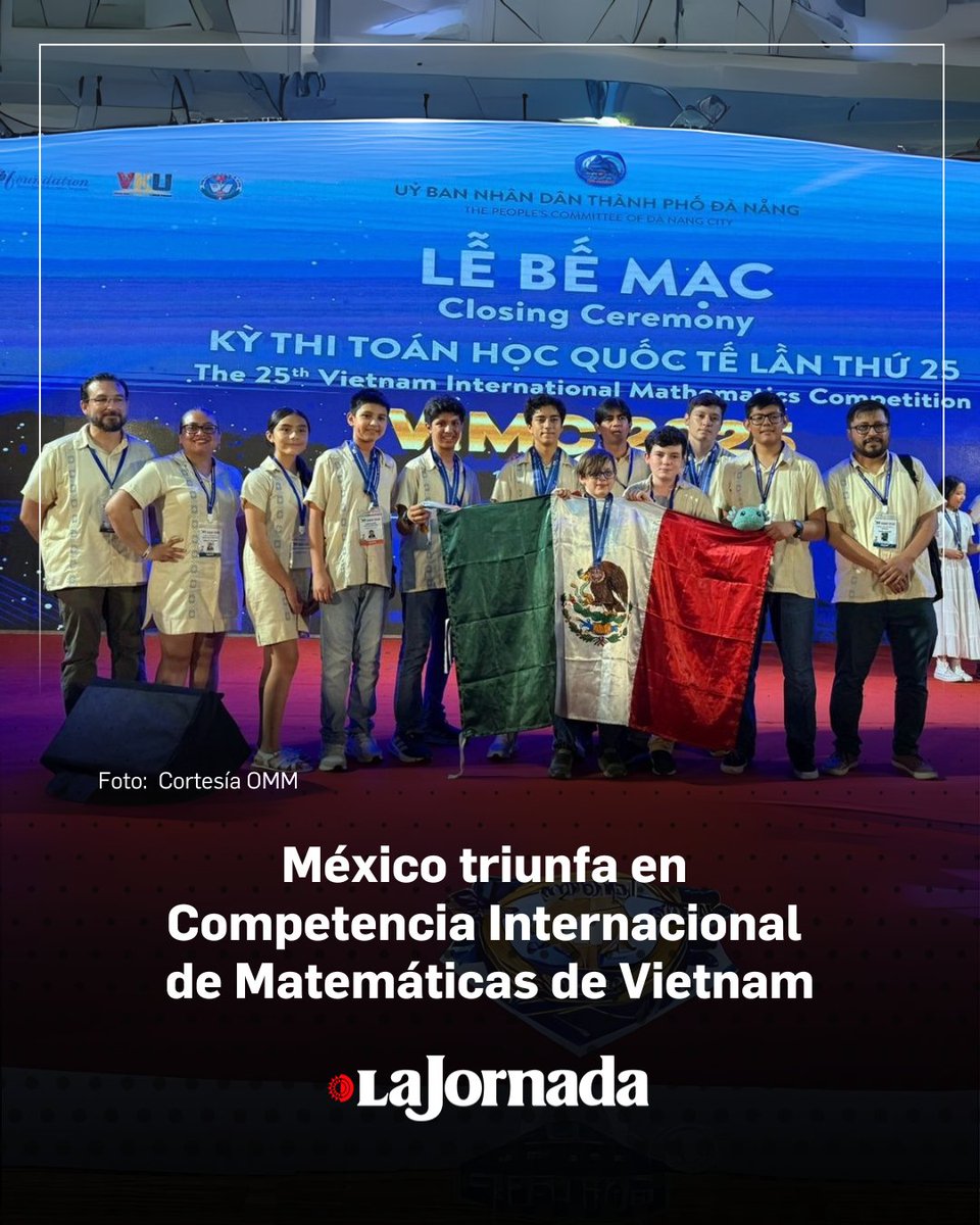 El equipo de primaria que representó a México en la Competencia Internacional de Matemáticas que se realizó en Vietnam consiguió medalla de plata por grupos, mientras que el equipo de secundaria ganó bronce por equipos. Es la primera vez que un equipo de primaria alcanza este