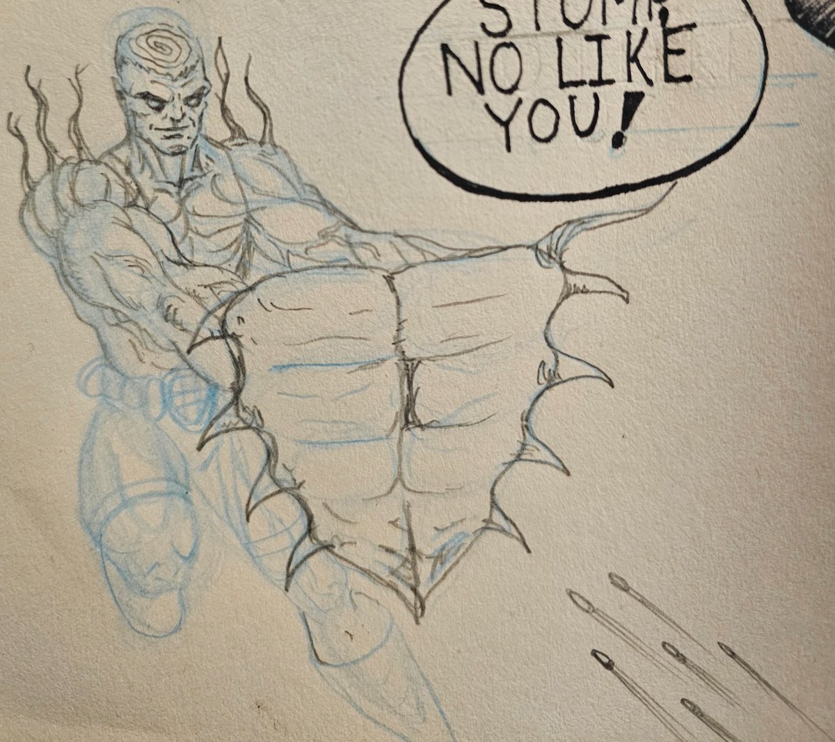 vanadiumcomics's tweet photo. Here's another #WIP study of Stump from Vanadium Comics, LLC . Stump is a plant based elemental, he can manipulate his limbs and body to shoot thorn like projectiles or form a shield to defend the public.  Stay tuned for more. #Stump #IndependenceOrganization  #inkdrawing https://t.co/DkogIPGcPp
