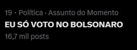 deputadozucco's tweet photo. EU SÓ VOTO NO BOLSONARO 🚀 https://t.co/7iGdXrS1at