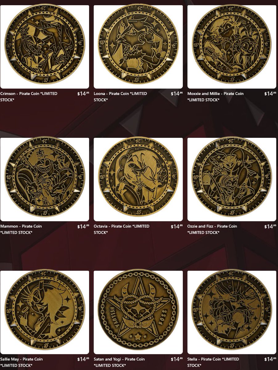 eucheon's tweet image. Massive thread of all the items from the Summer Merch Drop 2025 for Helluva Boss! #HelluvaBoss #SharkRobot #Blitzø #Stolas #Moxxie #Millie #Loona #Fizzarolli #Asmodeus #Mammon #SallieMay #Stella #Vassago #Chaz #Beezlebub #Crimson #Glitz #Glam #Andrealphus #Satan #VerosikaMayday