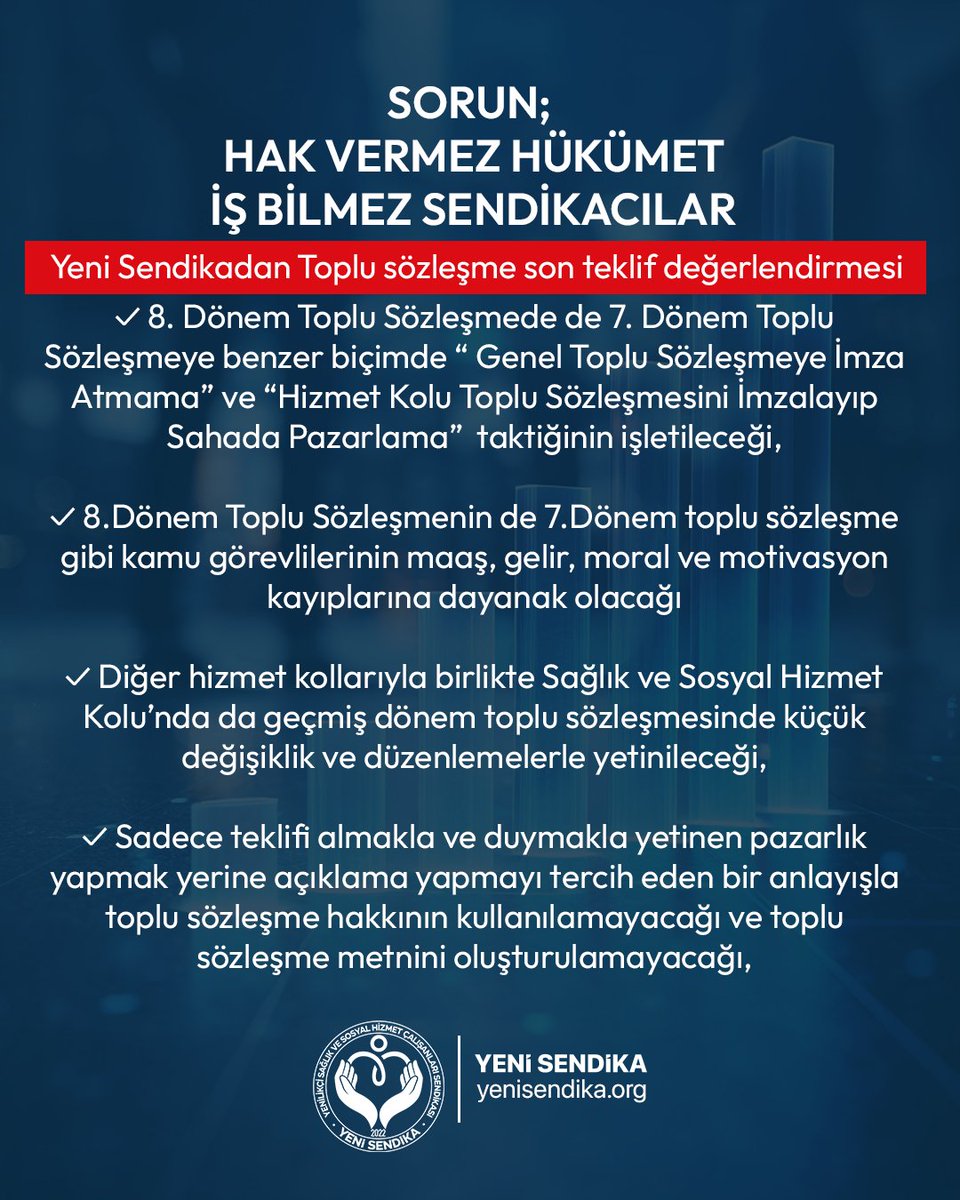 YenisendikaORG's tweet image. SORUN; ❌
HAK VERMEZ HÜKÜMET
İŞ BİLMEZ SENDİKACILAR

Emeğimizin karşılığını alamıyoruz! 💪
Alın terimizin değeri bilinmiyor, haklarımız masada heba ediliyor.
Memurun sabrı taştı, emekçinin sesi yükseliyor! ✊

#EmeğinDeğeri #HakYoksaBarışYok #Sendika #TopluSözleşme…