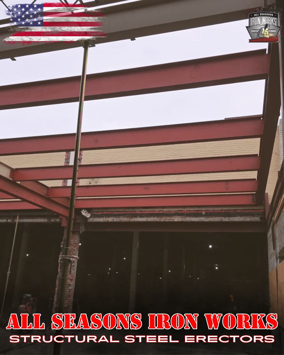AllseasonsIron's tweet photo. STRUCTURAL STEEL INSTALLATION | COMMERCIAL PROJECT

Another job finalized by All Seasons Iron Works — structural steel install inside an existing building. Busy now on Long Island, and Manhattan projects coming next.

📞 (631) 991-8877 | sales@allseasonsironworks.com

#AllSeasonsIronWorks #StructuralSteel #NYCConstruction #GeneralContractor