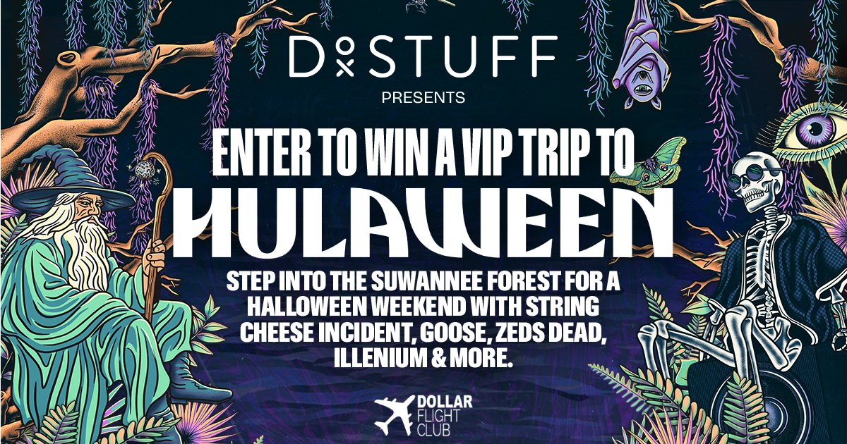🌲 Win VIP Mummy access to @hulaweenFL featuring @stringcheeseincident <a href="/goosetheband/">Goose</a> <a href="/zedsdead/">Zeds Dead</a> @illeniummusic + 70 more artists. Camping under Spanish moss + $600 travel credit. Halloween weekend magic in Florida's mystical Suwannee woods. 
legacy.dostuffmedia.com/hulaween-2025