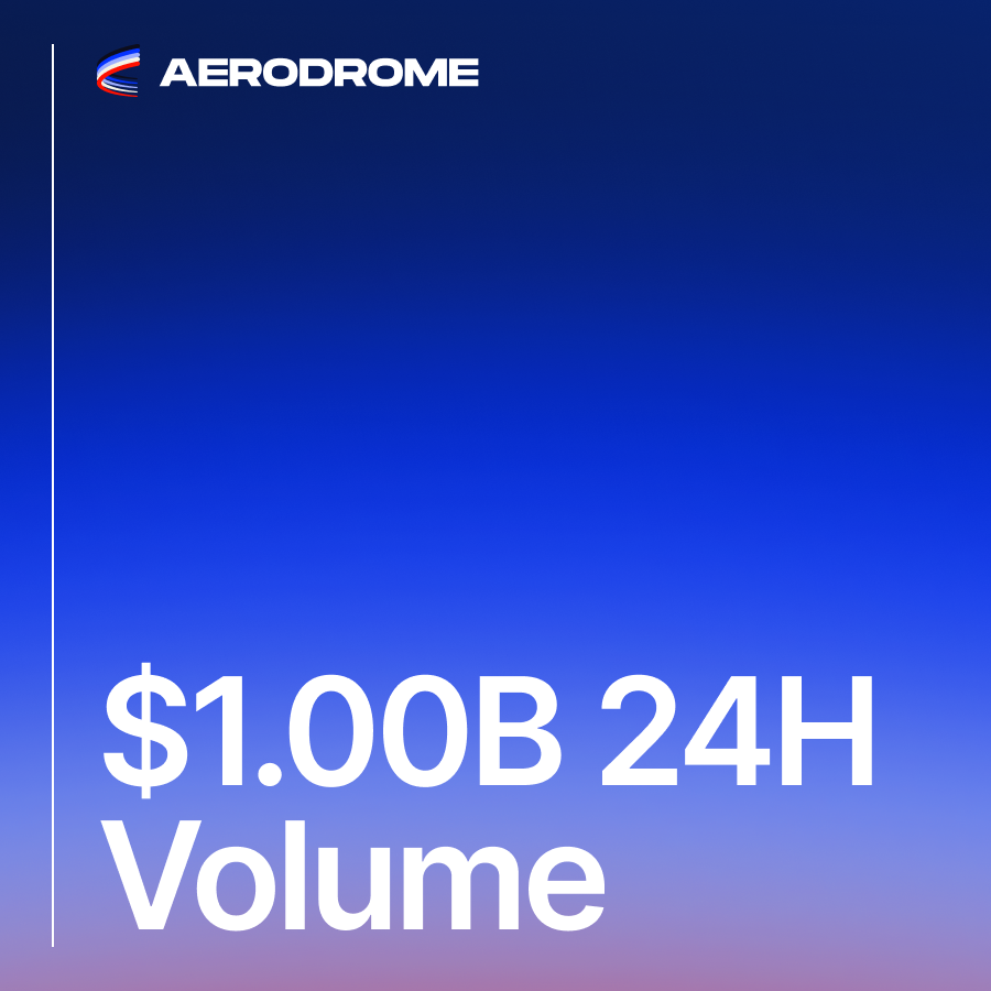 AerodromeFi's tweet photo. Another day. Another billion. https://t.co/J0tRMlzZow