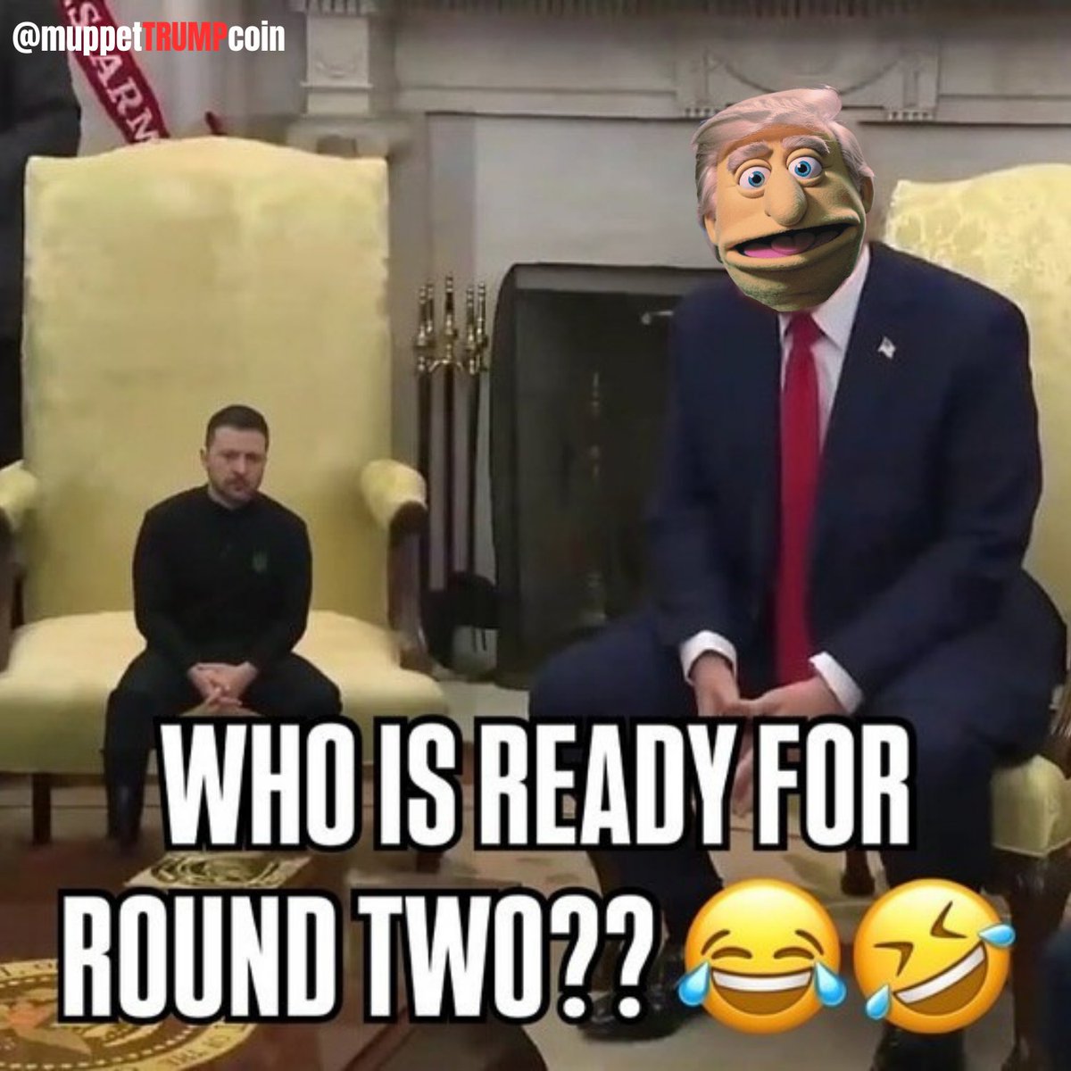 MUPPETTRUMPCOIN's tweet image. Round 2🤣🤣🤣

#Zelenskyy #Ukraine #muppettrumpcoin #SolanaMemeCoins #muppet #maga #Trending #viral #memecoin #bitcoin #Cryptotwitter #crypto
