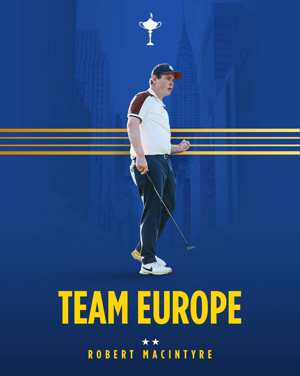 Robert MacIntyre (@robert1lefty) on Twitter photo Letβs do it all again <a href="/RyderCupEurope/">Ryder Cup Europe</a> π
Delighted to qualify for my second Ryder Cup. Letβs do it all again <a href="/RyderCupEurope/">Ryder Cup Europe</a> π
Delighted to qualify for my second Ryder Cup.