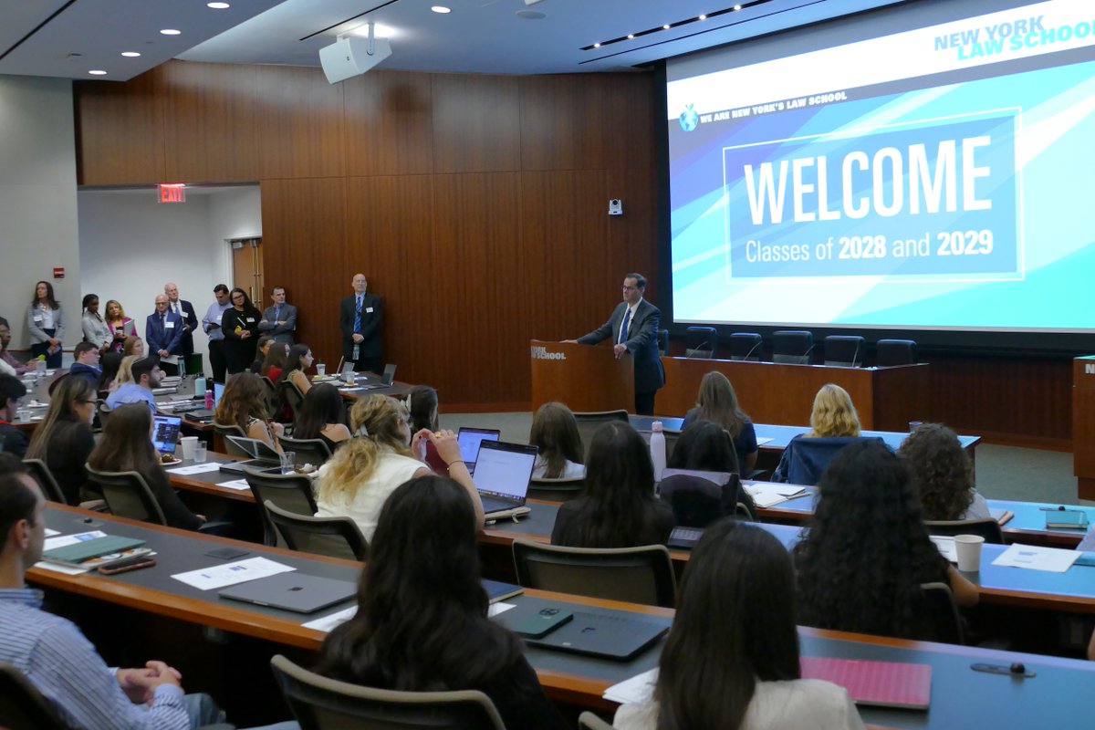 NYLawSchool's tweet photo. It was a wonderful day to welcome our incoming 1Ls for orientation. Welcome to the #NYLS family! #LawSchool https://t.co/172IiFLCBn