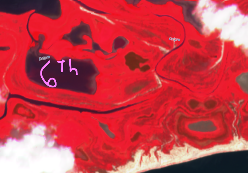 AF_LABS1's tweet photo. looks like some major craters between the 6ths and 13th with a fire on the 6ths north of kakhvka https://t.co/nmL5eIzPi0