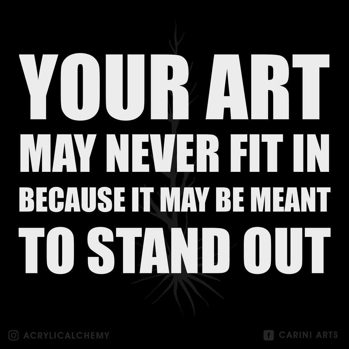 Not fitting in is sometimes the best thing for you 🖤 #art #artist