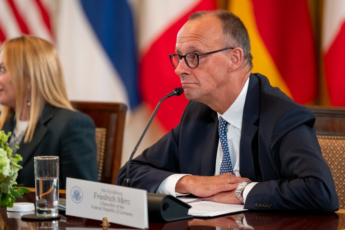The White House (@whitehouse) on Twitter photo "This is extremely helpful that we are meeting and hearing that the two of you are having such a good meeting today โฆ The path is open. You opened it last Friday โ but now the way is open for complicated negotiations." - German Chancellor
<a href="/_FriedrichMerz/">Friedrich Merz</a> "This is extremely helpful that we are meeting and hearing that the two of you are having such a good meeting today โฆ The path is open. You opened it last Friday โ but now the way is open for complicated negotiations." - German Chancellor
<a href="/_FriedrichMerz/">Friedrich Merz</a>