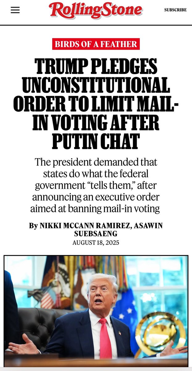 Putin told him to do this. That’s a very important piece of the story. I'm not kidding. rollingstone.com/politics/polit…