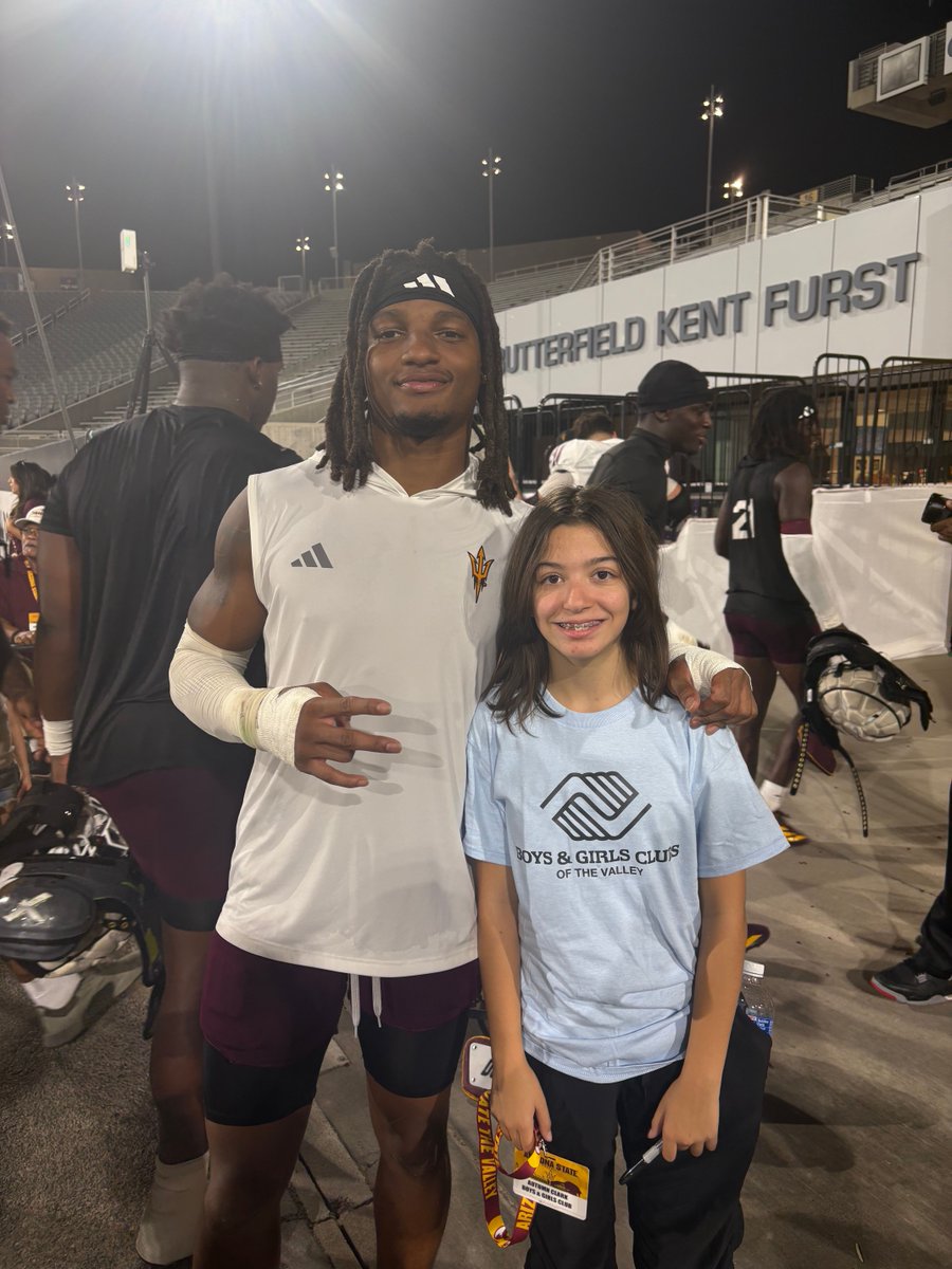 bgcarizona's tweet photo. Smiles, autographs, and a whole lot of #SunDevil pride! 🔱 Our Club kids loved hanging out with Coach Kenny Dillingham and getting a peek inside the world of @ASUFootball. A day full of fun, inspiration, and memories that will last forever!
#BGCAZ #GreatFutures #ASU https://t.co/Y9s0rNtHRv