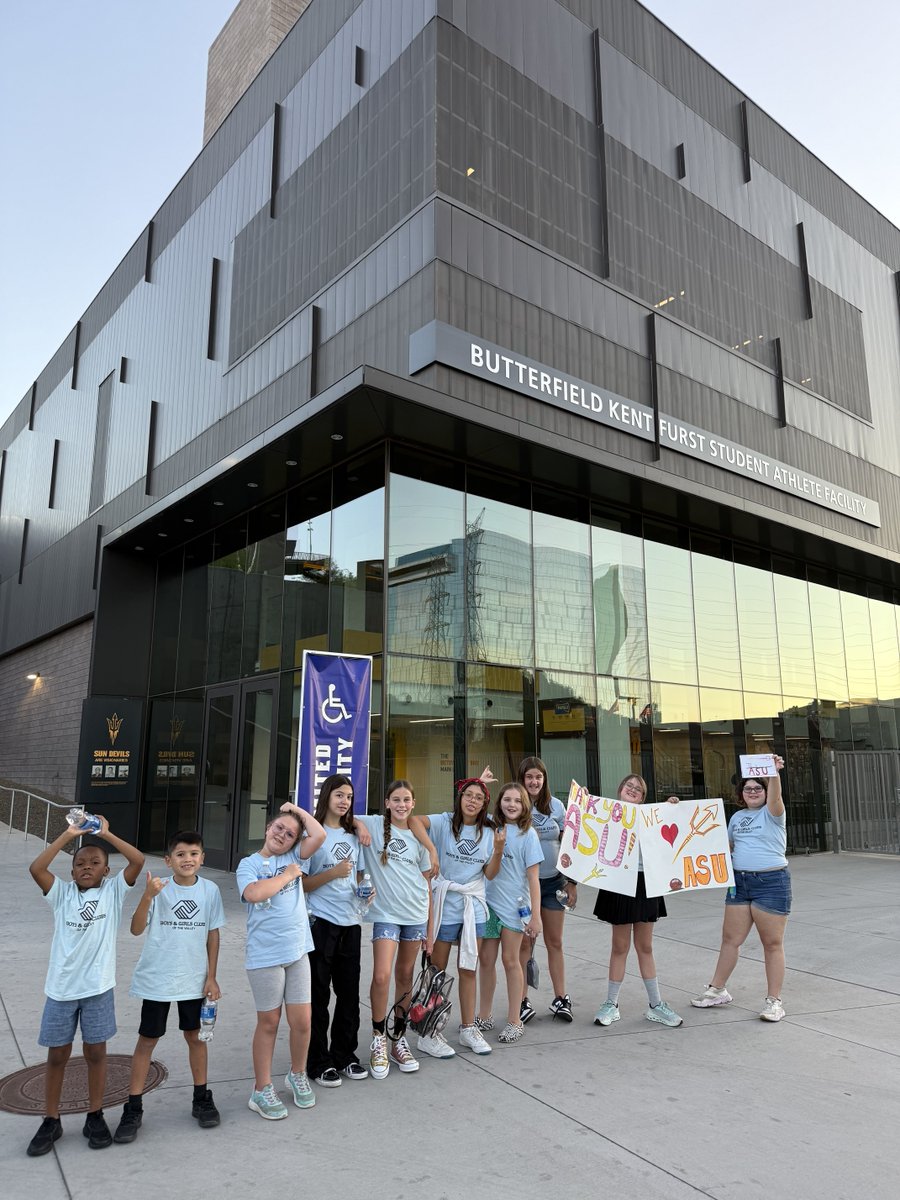bgcarizona's tweet photo. Smiles, autographs, and a whole lot of #SunDevil pride! 🔱 Our Club kids loved hanging out with Coach Kenny Dillingham and getting a peek inside the world of @ASUFootball. A day full of fun, inspiration, and memories that will last forever!
#BGCAZ #GreatFutures #ASU https://t.co/Y9s0rNtHRv