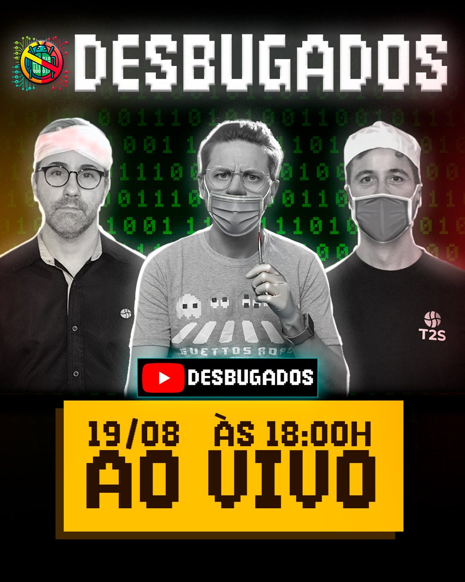 desbugados's tweet image. Dia 19/08 às 18h vamos estar AO VIVO para mais um episódio cheio de tecnologia, debates afiados e aquele humor que só o Desbugados sabe entregar.

👉 youtube.com/live/RkXkbq3-v…

#desbugados #tecnologia #inovacao #podcast #live