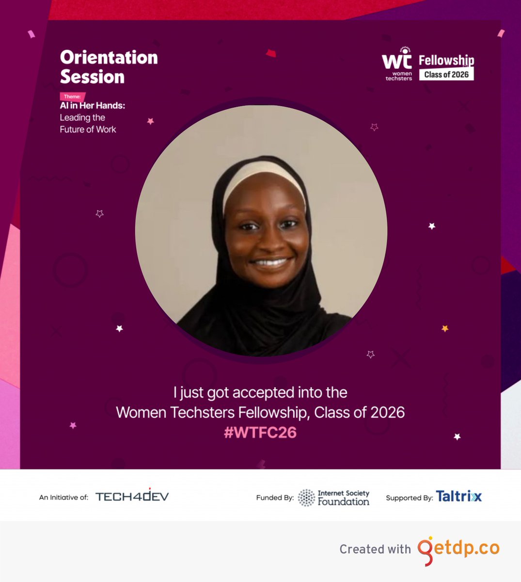 Glad to be part of the class of 2026 data science and engineering track of the women techsters fellowship...
#Tech4Dev #AI4Her #WTF26