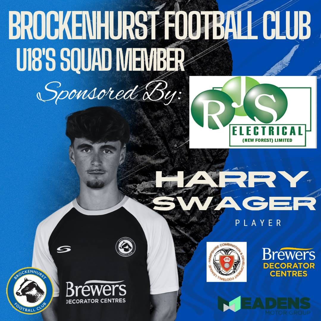 Brockenhurst FC (@brock_fc) on Twitter photo PLAYER SPONSORSHIP UPDATE
We are happy to announce that U18 Player Harry Swager will be kindly Sponsored by RJS Electrical Limited this Season
Thank you very much and if you are in need of an Electrician you can contact them on 01425 612780 or at rebecca@rjselectrical.com PLAYER SPONSORSHIP UPDATE
We are happy to announce that U18 Player Harry Swager will be kindly Sponsored by RJS Electrical Limited this Season
Thank you very much and if you are in need of an Electrician you can contact them on 01425 612780 or at rebecca@rjselectrical.com