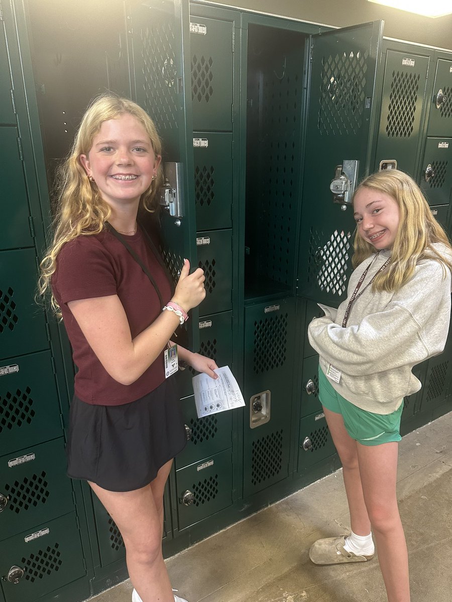 Big smiles after successfully opening their Dance lockers! It might seem like a simple task but it’s not!!! <a href="/NorthJuniorHigh/">North Junior High</a> <a href="/MrLopezRISD/">Pedro.Lopez</a> <a href="/RISDVPA/">Richardson ISD Visual and Performing Arts</a> #RISDDreamBig